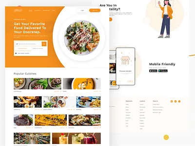 Food Delivery Landing Page food food delivery food delivery service food ui landing page