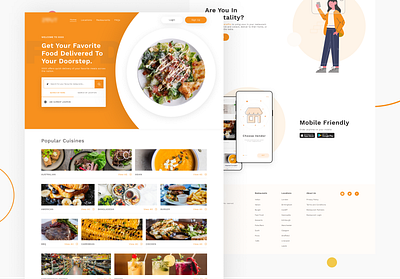 Food Delivery Landing Page food food delivery food delivery service food ui landing page