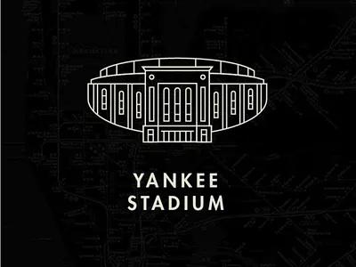Yankee Stadium Icon baseball icon illustration line art line illustration line work new york yankees