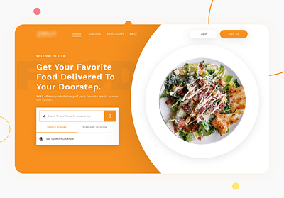 Food delivery landing page food food landing page ui uidesign