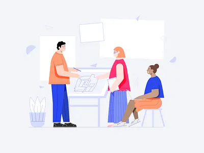 Architecture Illustration architecture branding characters collaboration design dribbble shot illustration vector vector art