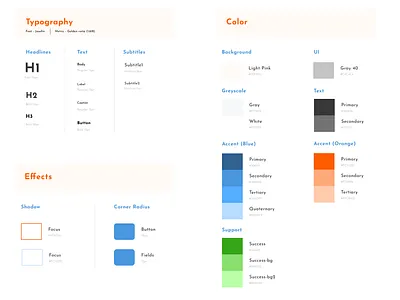 Typography & Color components a11y abuja africa design lagos london minimalist new york nigeria product design ui user research