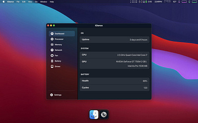 iGlance - Dark UI concept darkui design mac software ui uidesign