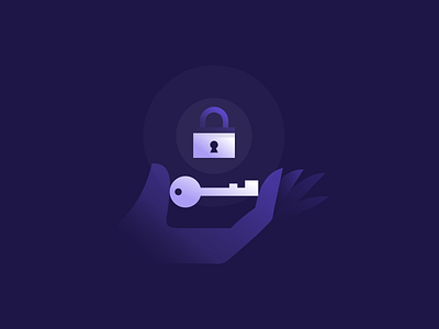 Key Lock Illustration agrib gradient hand illustration hands holding home security icon illustration key keyhole lock locked purple illustration secure security shadows skeleton key unlock unlocked vector