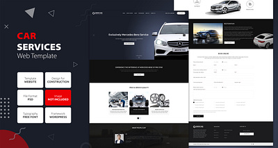 Responsive Website Design For WordPress Template car service rafiqdesign responsive web design web template web theme webdesign website website concept website design