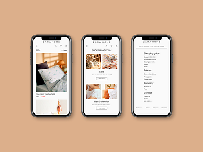 ZARA HOME Redesign app design minimal mobile store ui ux web website webstore