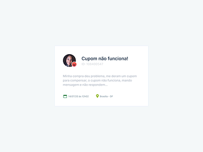 ReclameAqui Card card card design ui design webdesign