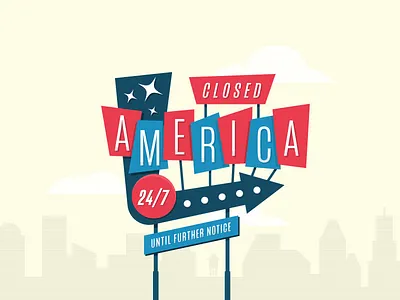 Closed - America america closed america covid retro sign vintage sign
