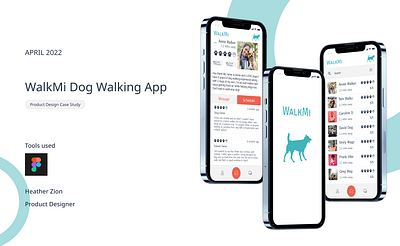 WalkMi Dog Walking App app design ui ux