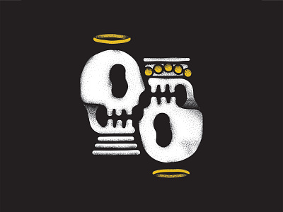 Till Death cartoon design doodle halo illustration love minimal skull street art tattoo texture vector