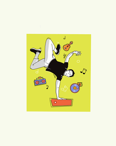 Make the music louder illustration music musical instrument procreate