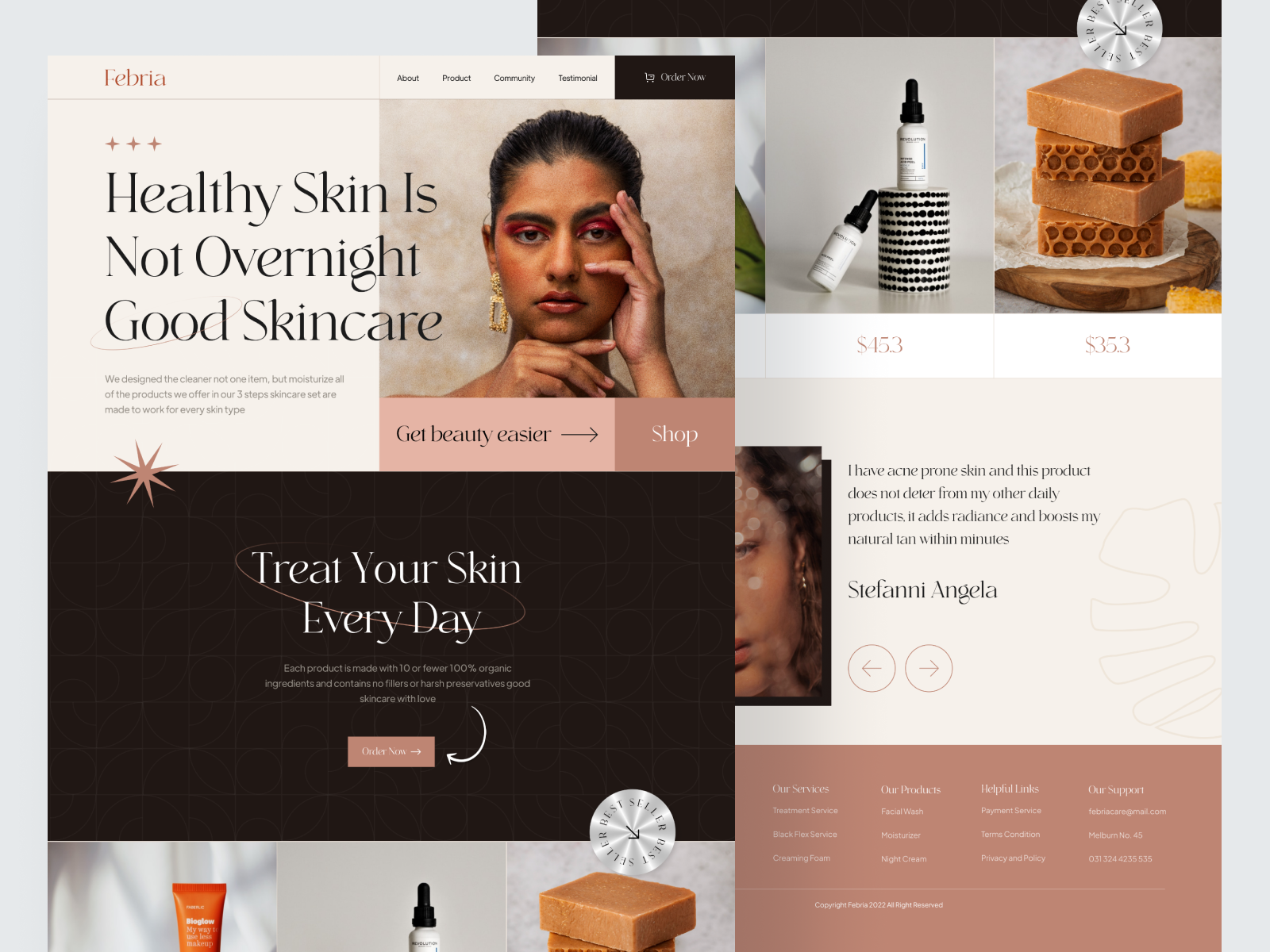 Landing Page Beauty Care 👀 by Rijal ☘️ for Kretya Studio on Dribbble