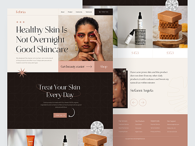 Landing Page Beauty Care 👀 aestetic beautiful beauty clinic cosmetic dashboard design landing landing page product skin care skincare ui ux web web beauty web design website woman