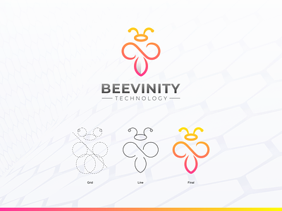 Bee and Infinity Logo Design bee bee logo brand branding color design illustration infinity infinity logo line logo modern logo prio hans typography ui vector
