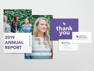 Naomi's House Stationary branding design flat healing hope house icon illustrator layout mark minimal ministry organization photography purple stationary typography vector visual identity women