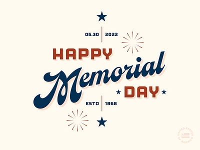 Memorial Day 2022 design memorial day typography