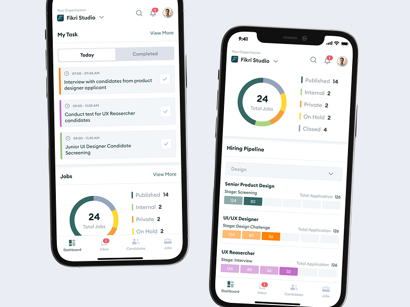 Tiimi - Mobile App for a SaaS HR Management System app business candidate dashboard employee hiring hr hrd hrm human resources job management mobile monitoring product design saas saas design team