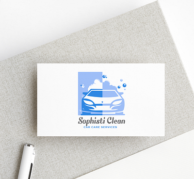 Logo - Sophistic Clean- Car Care - Services abstract art branding car care car logo car wash creative design icon illustration logo sophistic clean typography vector