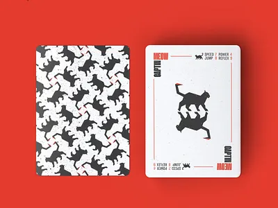 Captain MEOW Playing Cards cards design game icon logo logodesign logos pattern playing playingcards vector