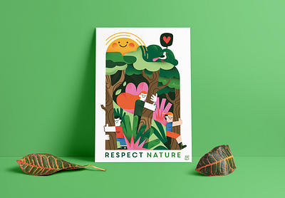 Respect nature art characterdesign characters color design digital drawing fonzynils illustration illustrator