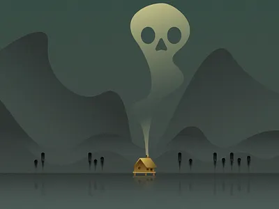 Swamp Cabin design illustration vector