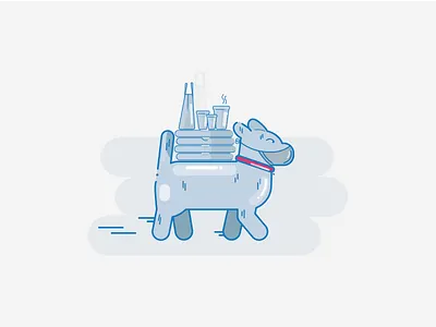 Get the products you want, the way you want. branding character dog illustraion placeholder ux vector