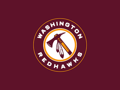 Washington Redhawks Logo american american football brand branding design football logo nfl nfl design rebrand rebranding redesign redhawks redhogs redskins redtails warriors washington washington redskins