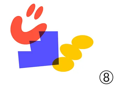 Random shape 008M adobe illustrator blue color design illustration red shape sketch ui yellow