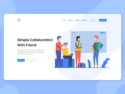 Collaboration Landing page concept business collaboration collaboration figma friends collaboration future team collaboration landing page team collaboration ui ui design web theme work collaboration