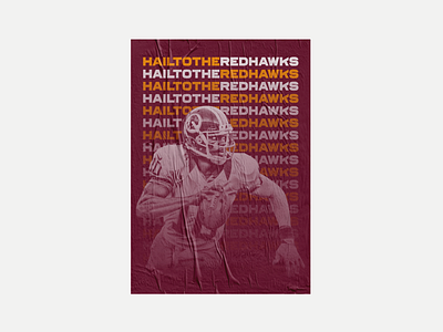 Washington Redhawks Poster american american football brand branding design football httr logo nfl nfl design poster poster design rebrand redesign redhawks redhogs redskins redtails washington washington redskins