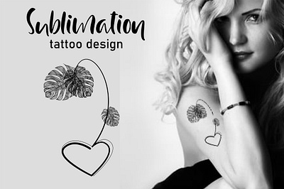 Monstera Tattoo Design Art flower арт вектор графика домашний декор зенарт знак иллюстрация концепт лист листья монстеры модный монстера принт символ таттуировка тату татуировка монстера