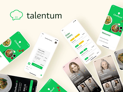 Talentum Case study animation app app design chef delivery design food app interface mobile motion motion design ui ui design uiux user experience user interface ux