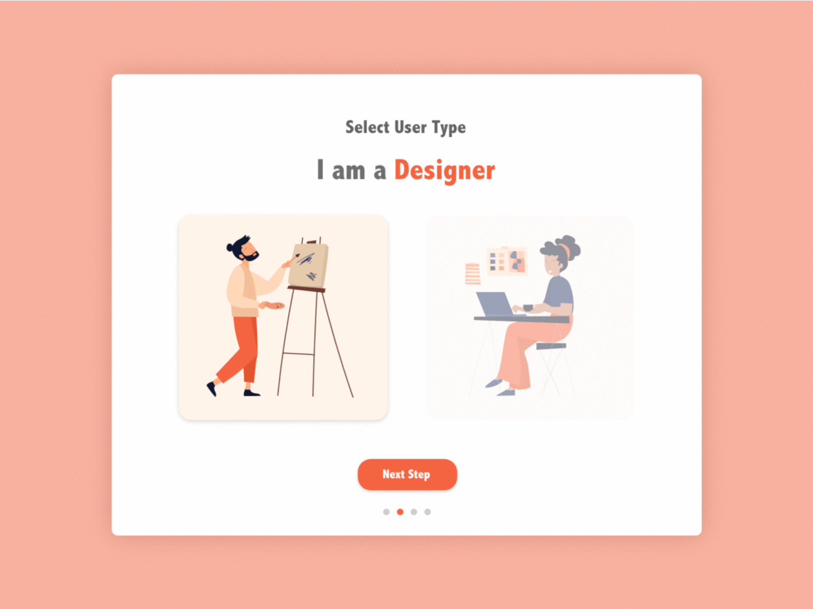 Daily UI 064 Select User Type adobe adobe xd adobexd dailyui dailyuichallenge design designer developer illustration illustrator select select user type type ui user user experience user interface ux vector