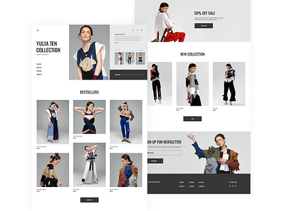 Designer clothing store — the first page design e commerce online store ui ux web webdesign website