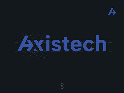 Axistech Logo axistech design letter logo mark minimal monogram simple startup tech type typography wordmark