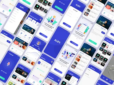 Alby | online class management systems iOS app UI app illustration ios mockup ui uiux ux