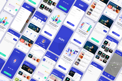 Alby | online class management systems iOS app UI app illustration ios mockup ui uiux ux