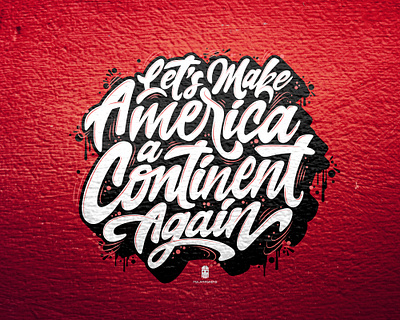 ¡America is a continent! artwork design illustration lettering lettering art typography vector