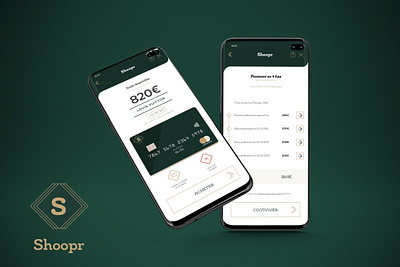 Shoopr app card chanel design design app green interface louis vuitton luxury nike pay shop ui uidesign ux zara