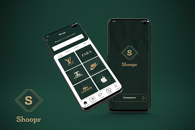 App Shoopr - payer en 4 fois app creditcard design green iphone luxury samsung shop shopper ui ux