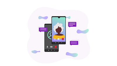 Video calling chatting design illustration illustrator logo ui vector videocall web