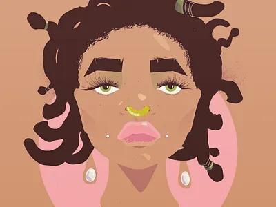 Punky Brew adobe adobe illustrator african american black woman cartoon creative direction design funky graphic design illustration illustrations illustrator vector vector art vector illustration