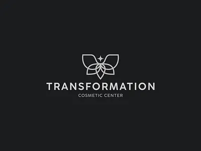 Transformation beauty butterfly cosmetology logo logotype magic minimalism nature phoenix transformation