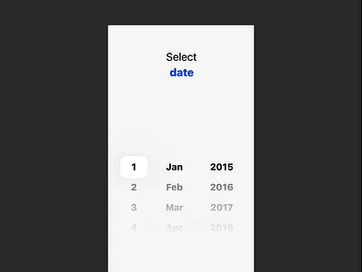 Daily UI Challenge #080 - Date Picker app daily ui daily ui 80 daily ui challenge date date picker mobile select ui ui design wheel