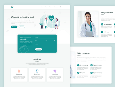 Medical Office Website design inspiration doctor figma health hospital laboratory medical ui design ux design web web design webdesign website website design