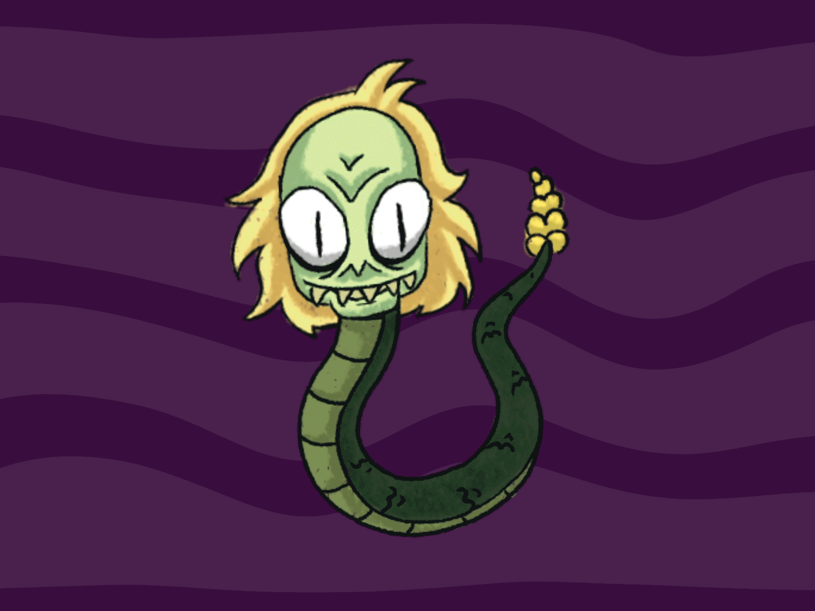 Beetlejuice snake animated gif animated sticker animation beetlejuice character halloween illustration monster sticker