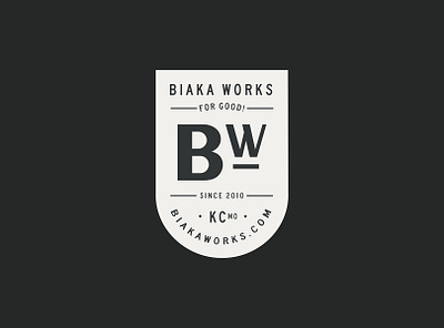 Biaka Works Badge badge banner crest designer logo kansas city shield