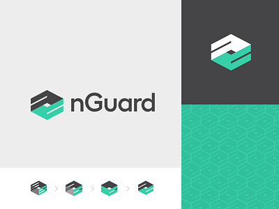 nGuard Identity branding design dualism geometric helix identity logo security simple symettrical