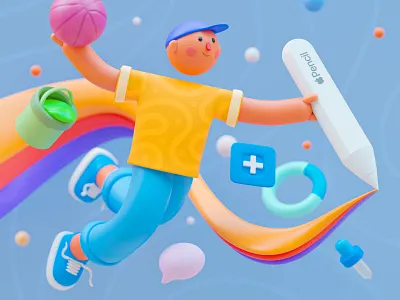 Go for The Goal! 3d 3d design 3d illustration 3dart art branding design dribbble illustration nft