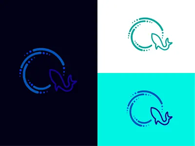 Q Letter + Shark design illustration letter logo ocean q q letter q logo sea shark